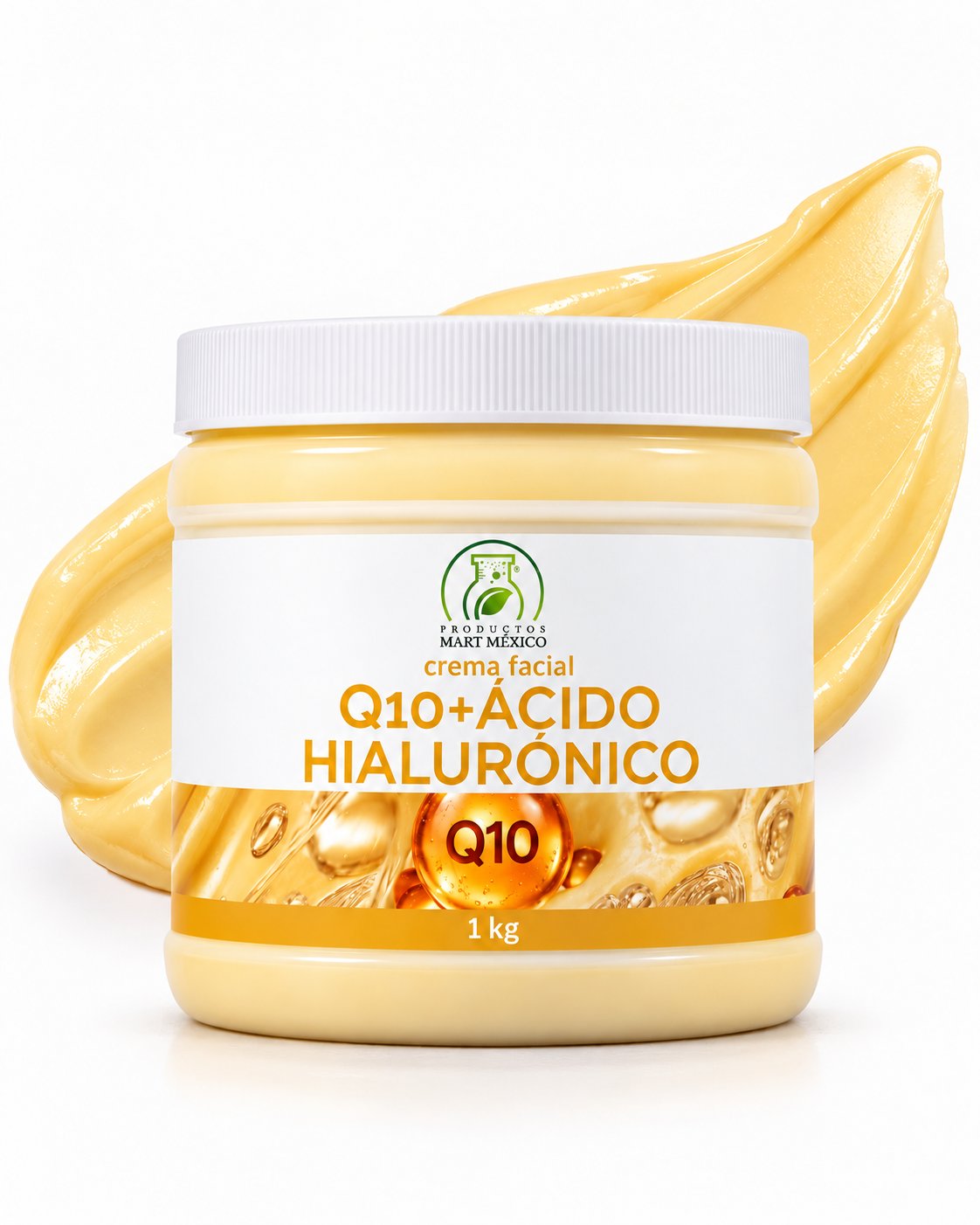 Crema facial y corporal Q10 + ácido hialurónico antiedad