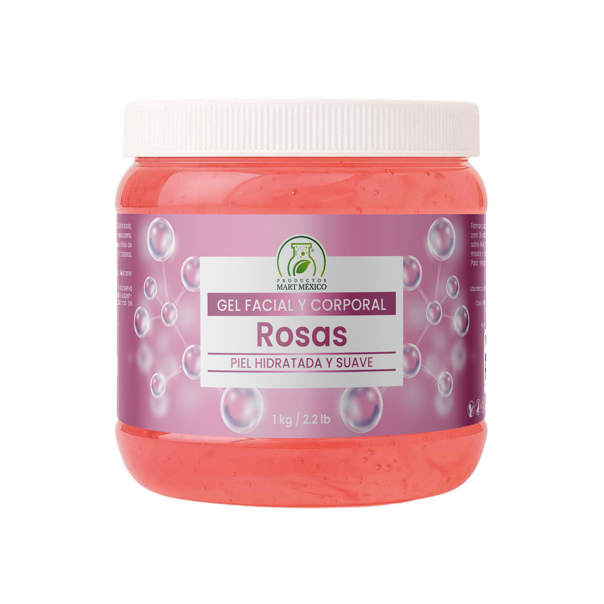 Gel facial de extracto de rosas hidratante
