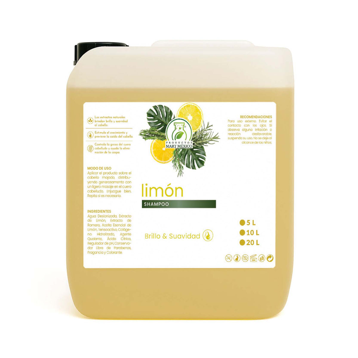 Shampoo capilar de limón anticaída