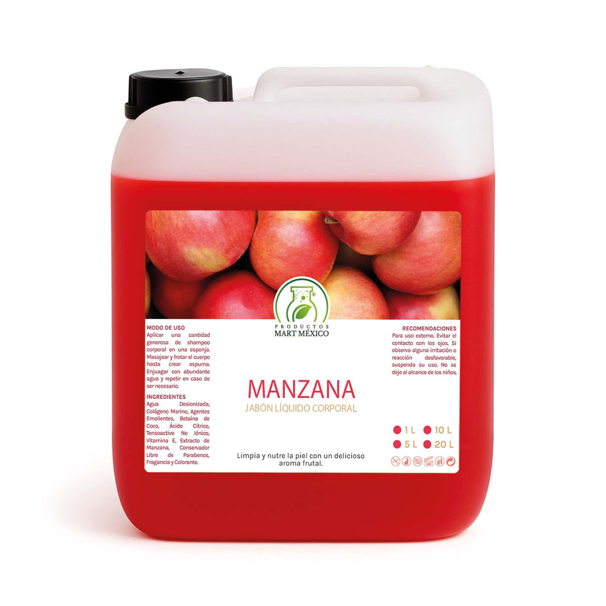 Jabón líquido corporal de manzana