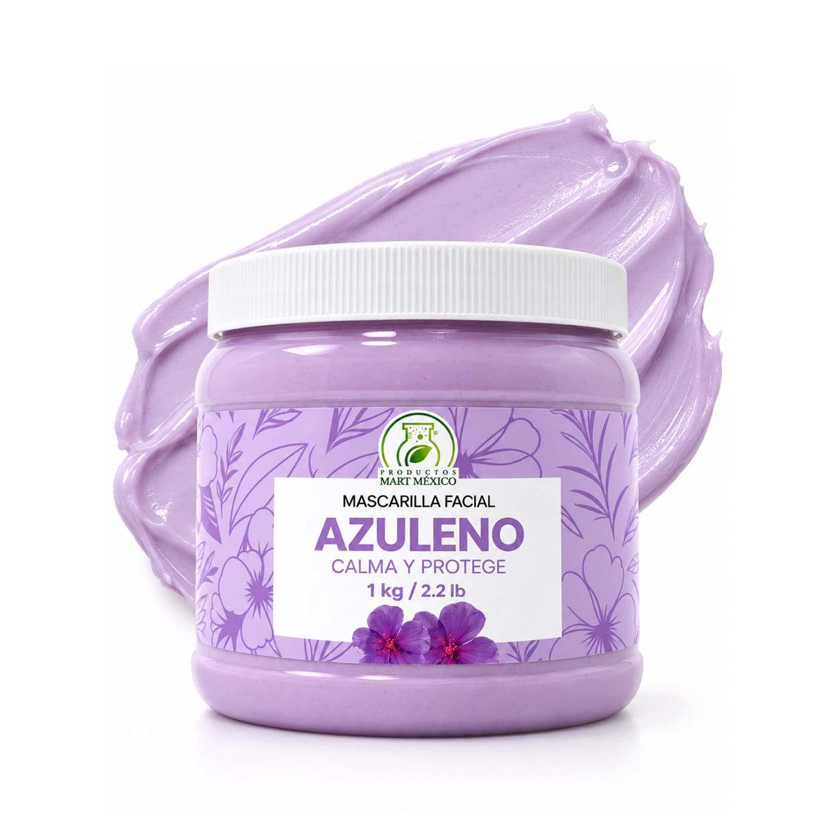 Mascarilla facial azuleno calma e hidrata la piel