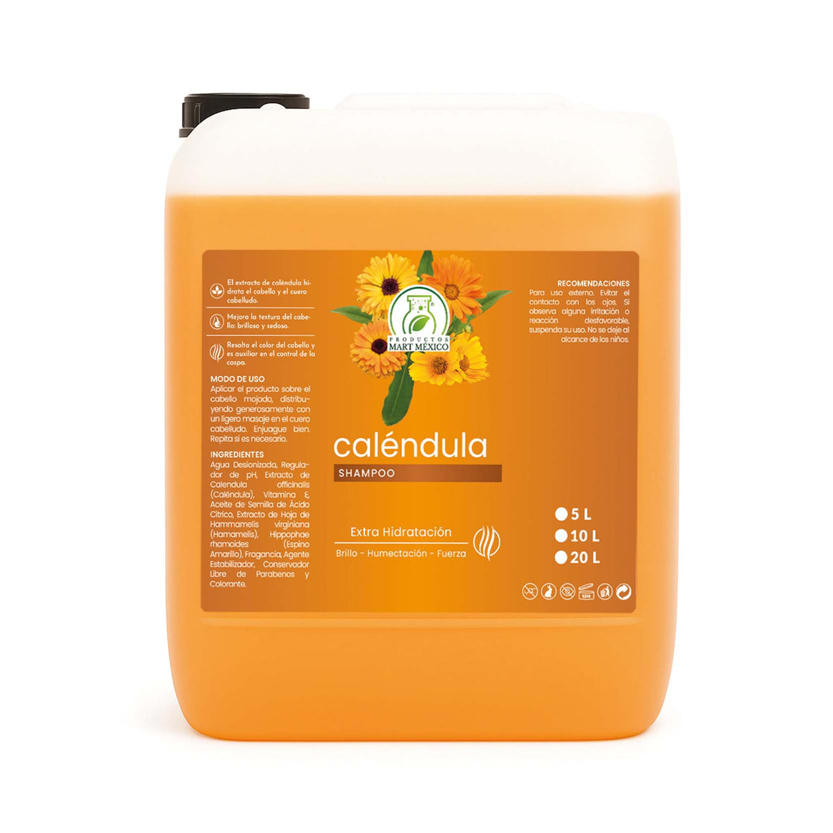 Shampoo capilar caléndula