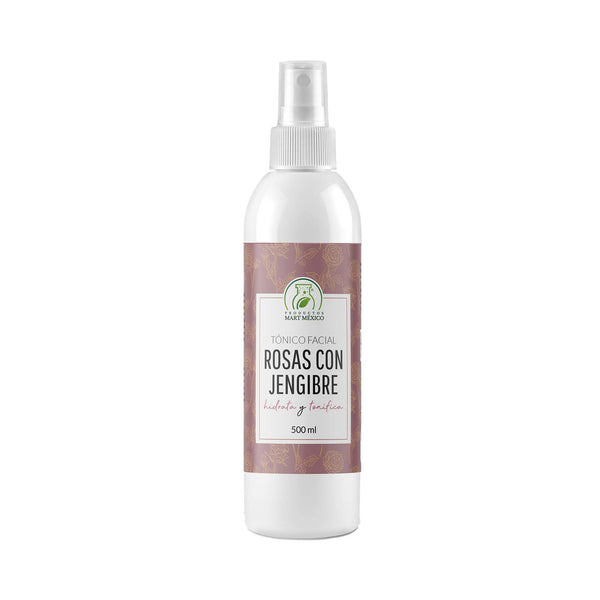 Tónico facial de rosas con jengibre