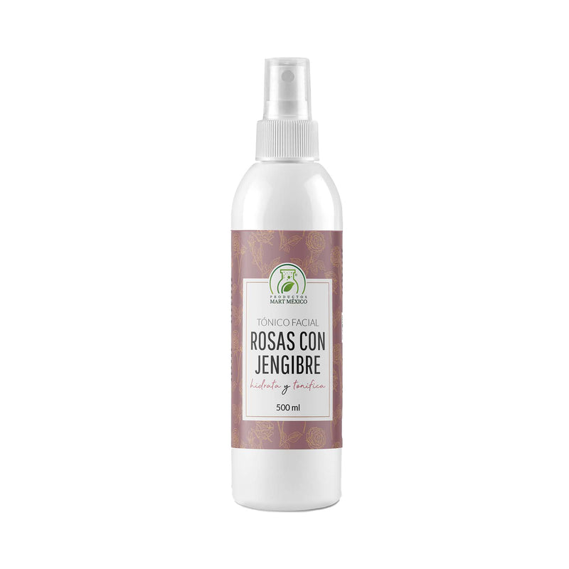 Tónico facial de rosas con jengibre