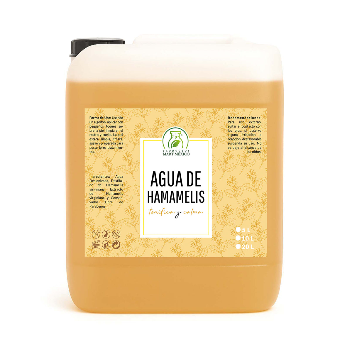 Agua facial de hamamelis