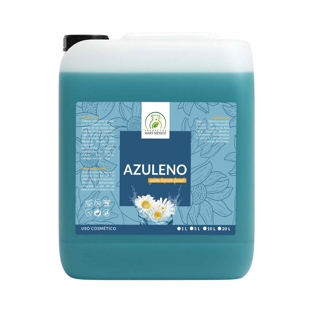 Jabón facial de azuleno elimina impurezas