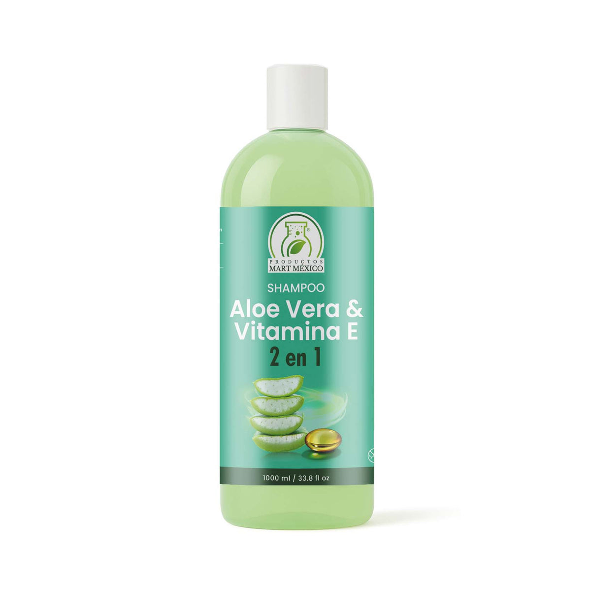 Shampoo capilar aloe vera y vitamina E (2 en 1)