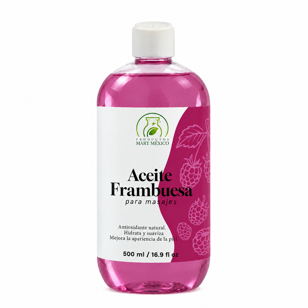 Aceite de frambuesa para masajes hidratante