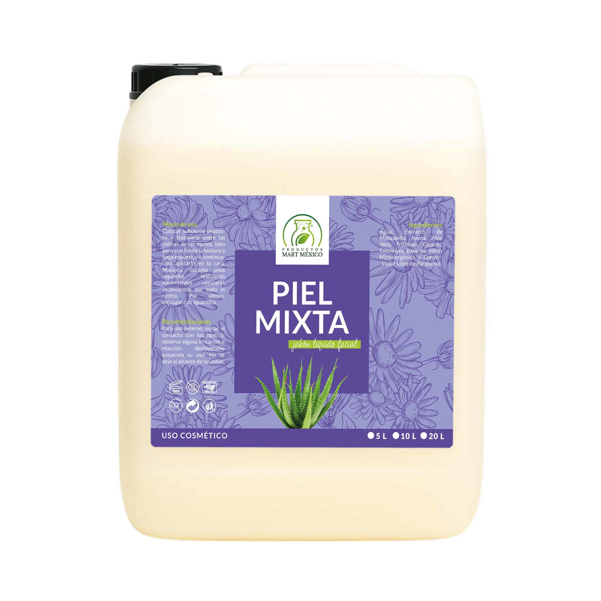 Jabón líquido facial para piel mixta