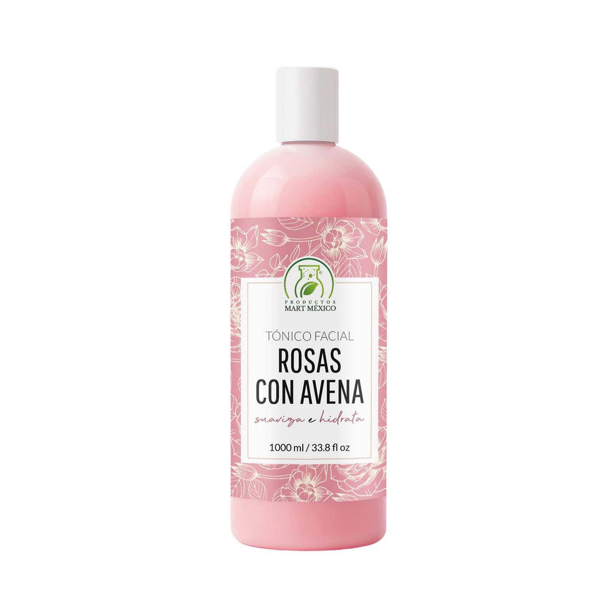 Tónico facial hidratante de rosas con avena