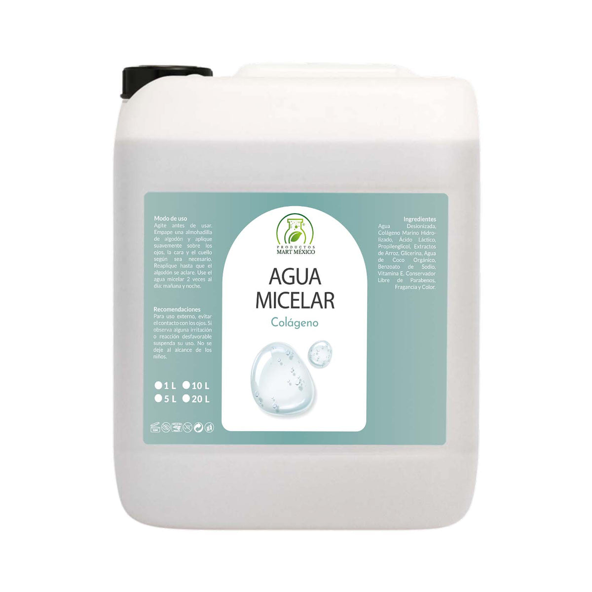 Agua micelar colágeno hidratante