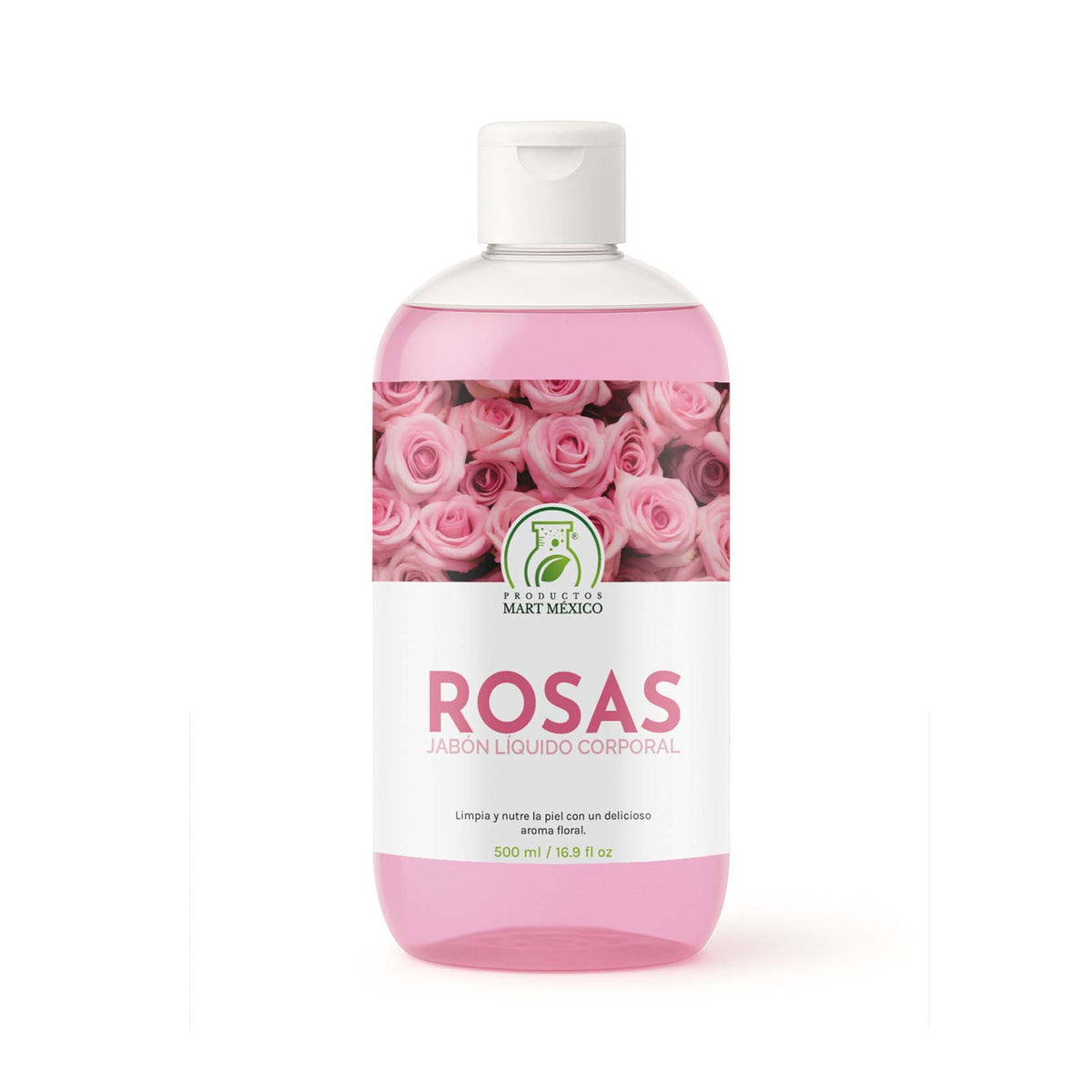 Jabón líquido corporal de rosas