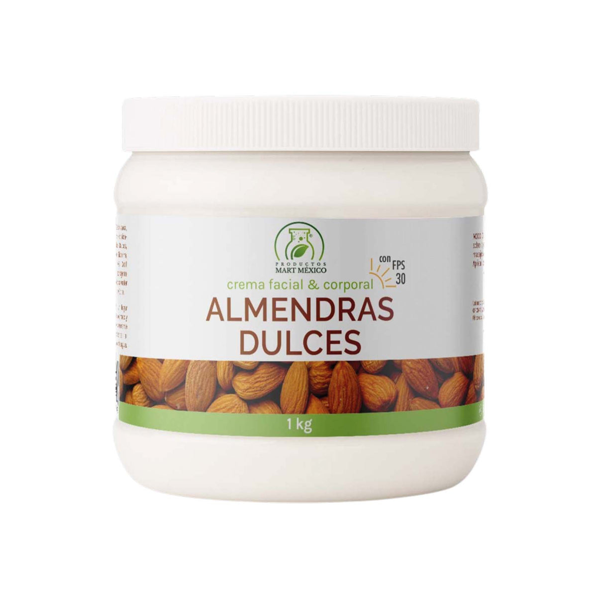 Crema de almendras dulces con FPS 30
