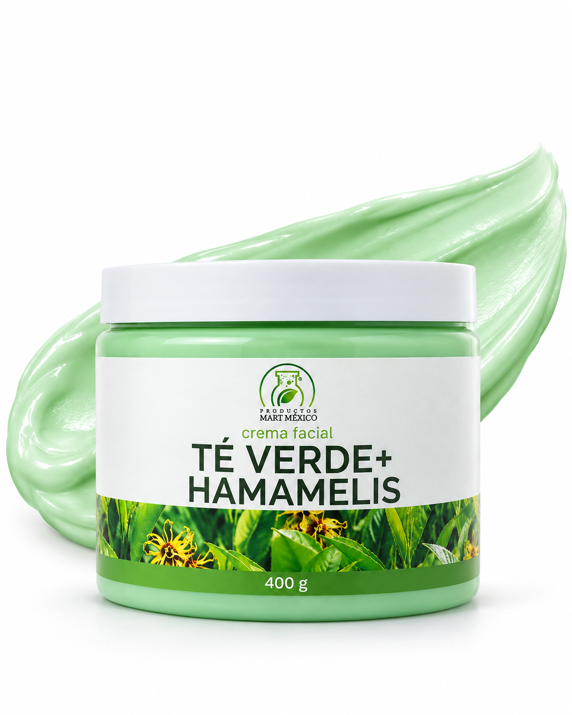 Crema facial y corporal té verde + hamamelis astringente