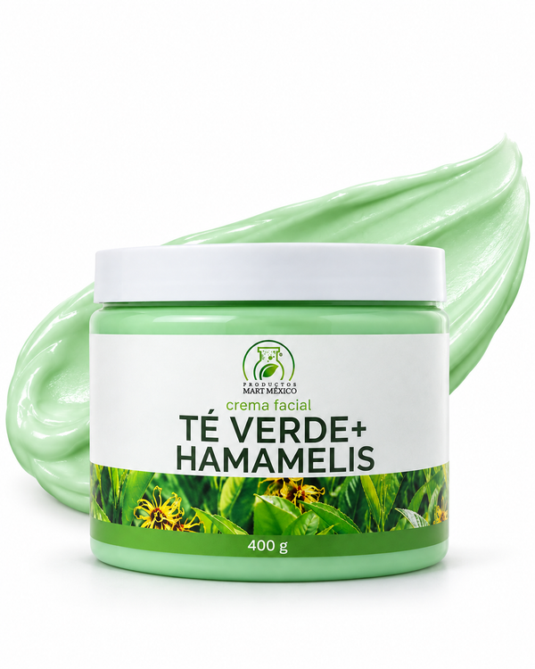 Crema facial y corporal té verde + hamamelis astringente