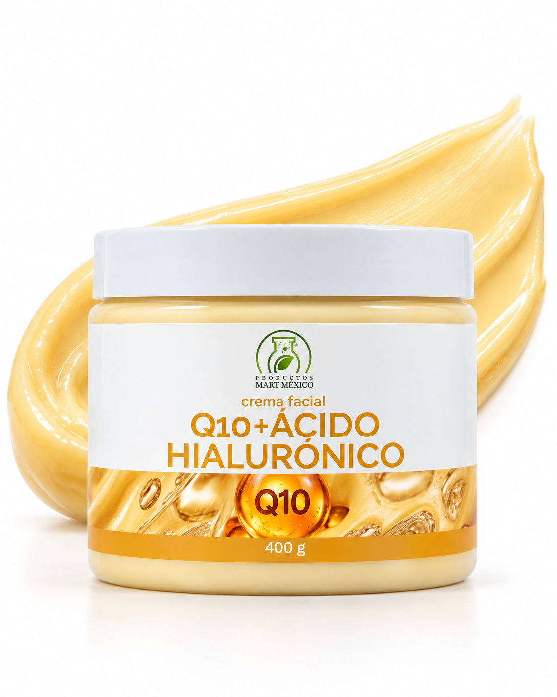 Crema facial y corporal Q10 + ácido hialurónico antiedad
