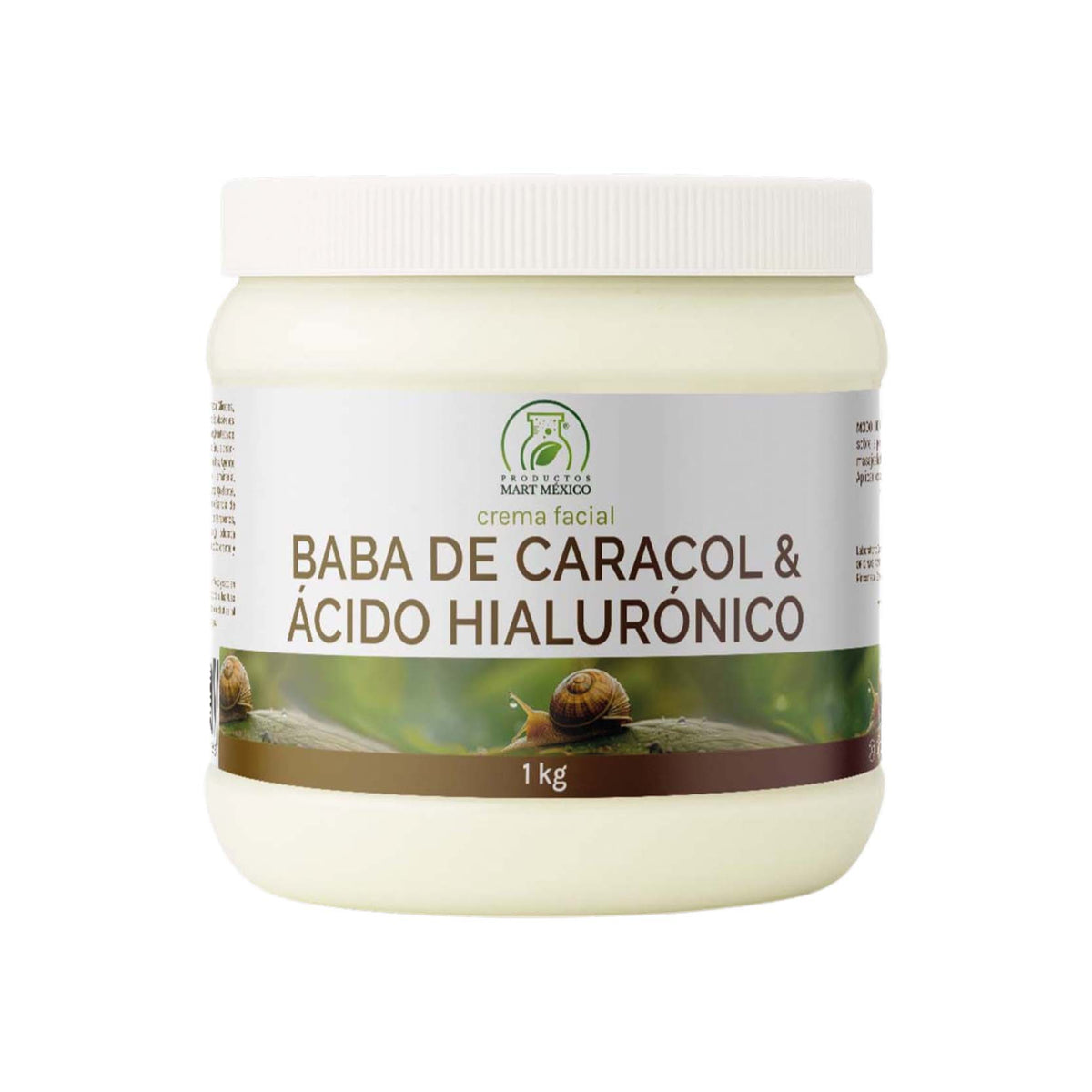 Crema facial baba de caracol con ácido hialurónico
