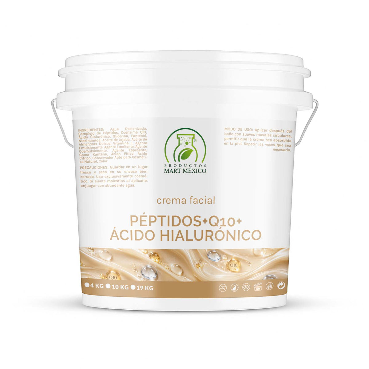 Crema corporal y facial péptidos+Q10+ácido hialurónico