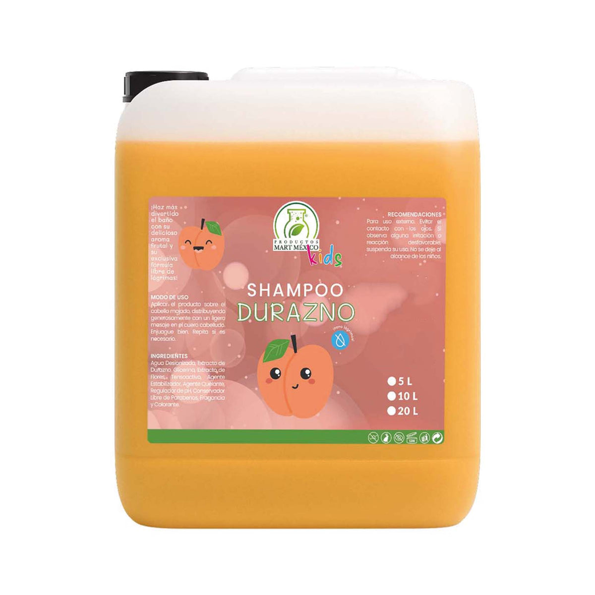 Shampoo capilar de durazno libre de lágrimas kids