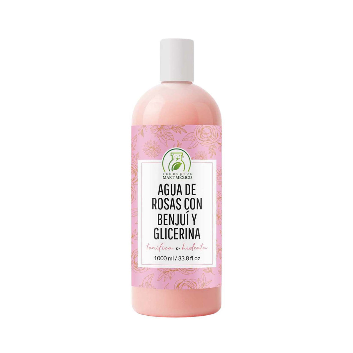 Agua de rosas, benjuí y glicerina hidratante facial