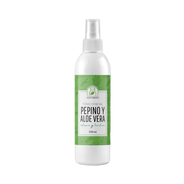 Tónico facial de pepino y aloe vera