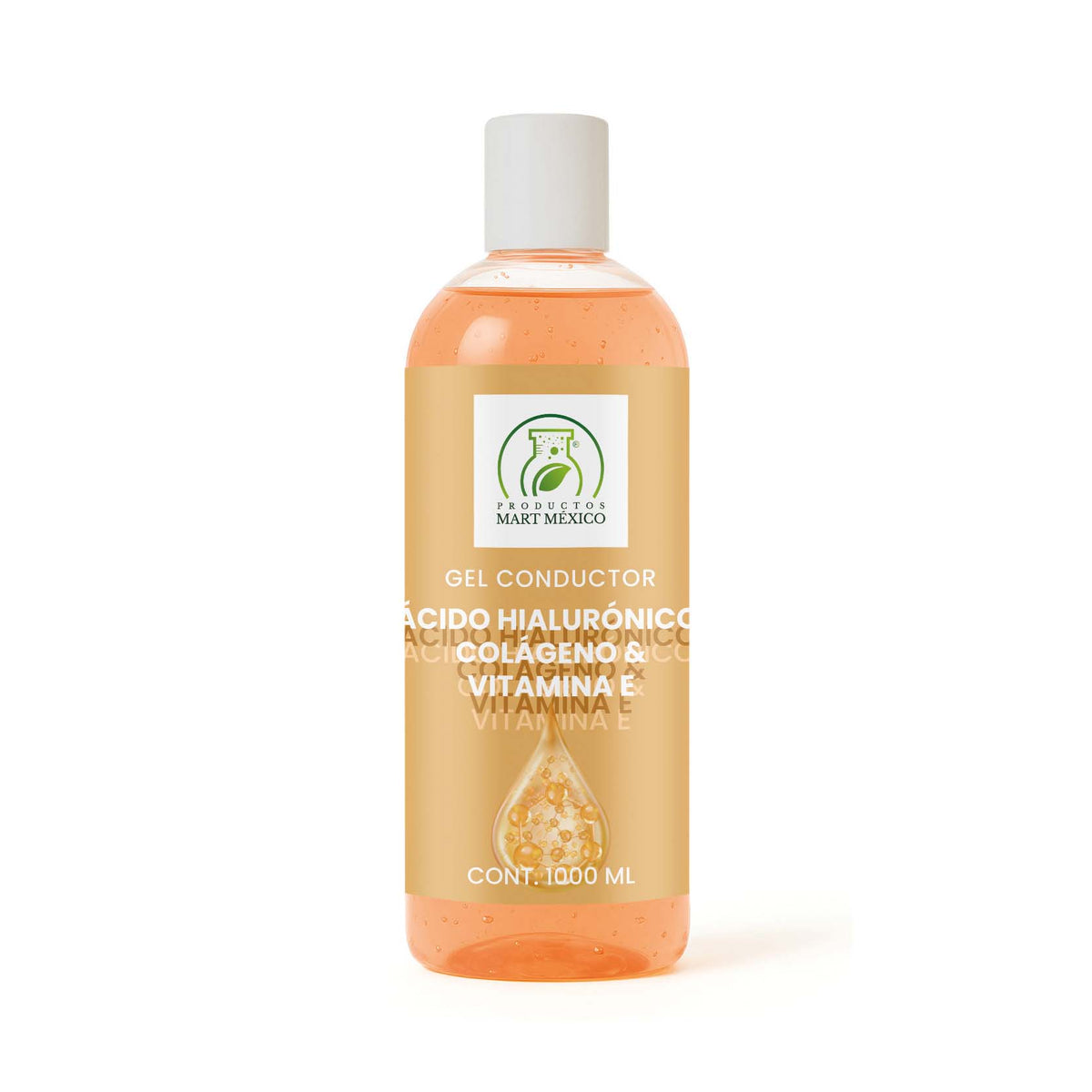 Gel conductor de ácido hialurónico, colágeno y vitamina E