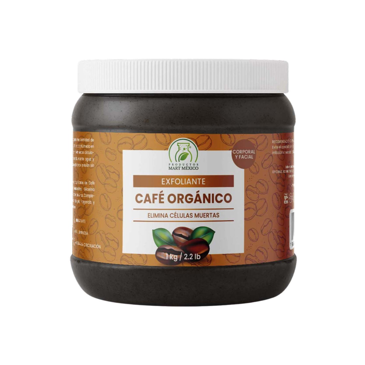 Exfoliante de café orgánico antioxidante