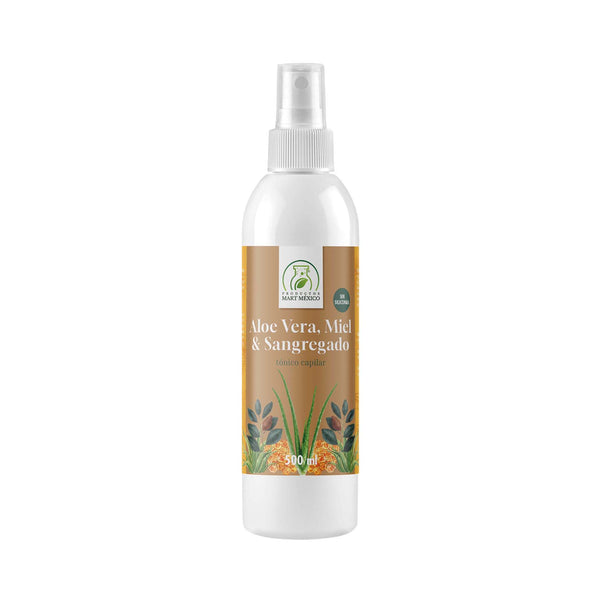 Tónico capilar de sangregado, aloe vera y miel