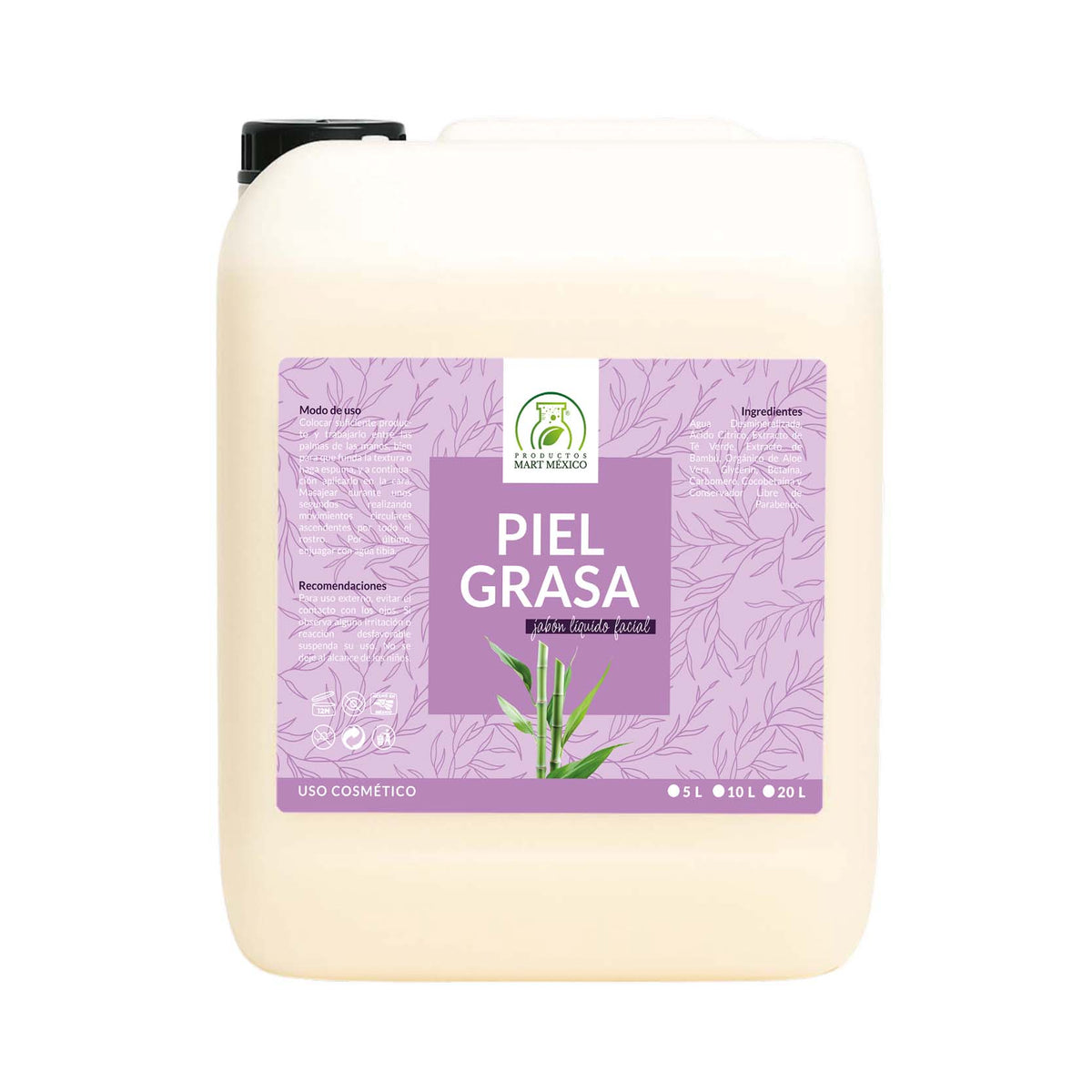 Jabón líquido facial para piel grasa