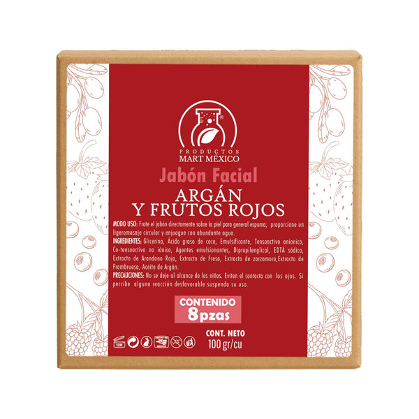 Jabón barra de aceite de argán y frutos rojos