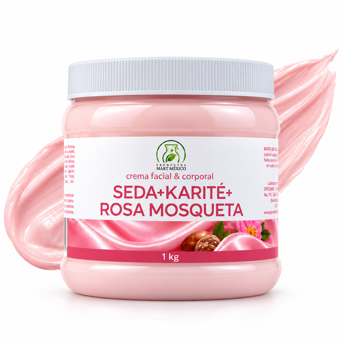 Crema facial y corporal seda + karité +rosa mosqueta