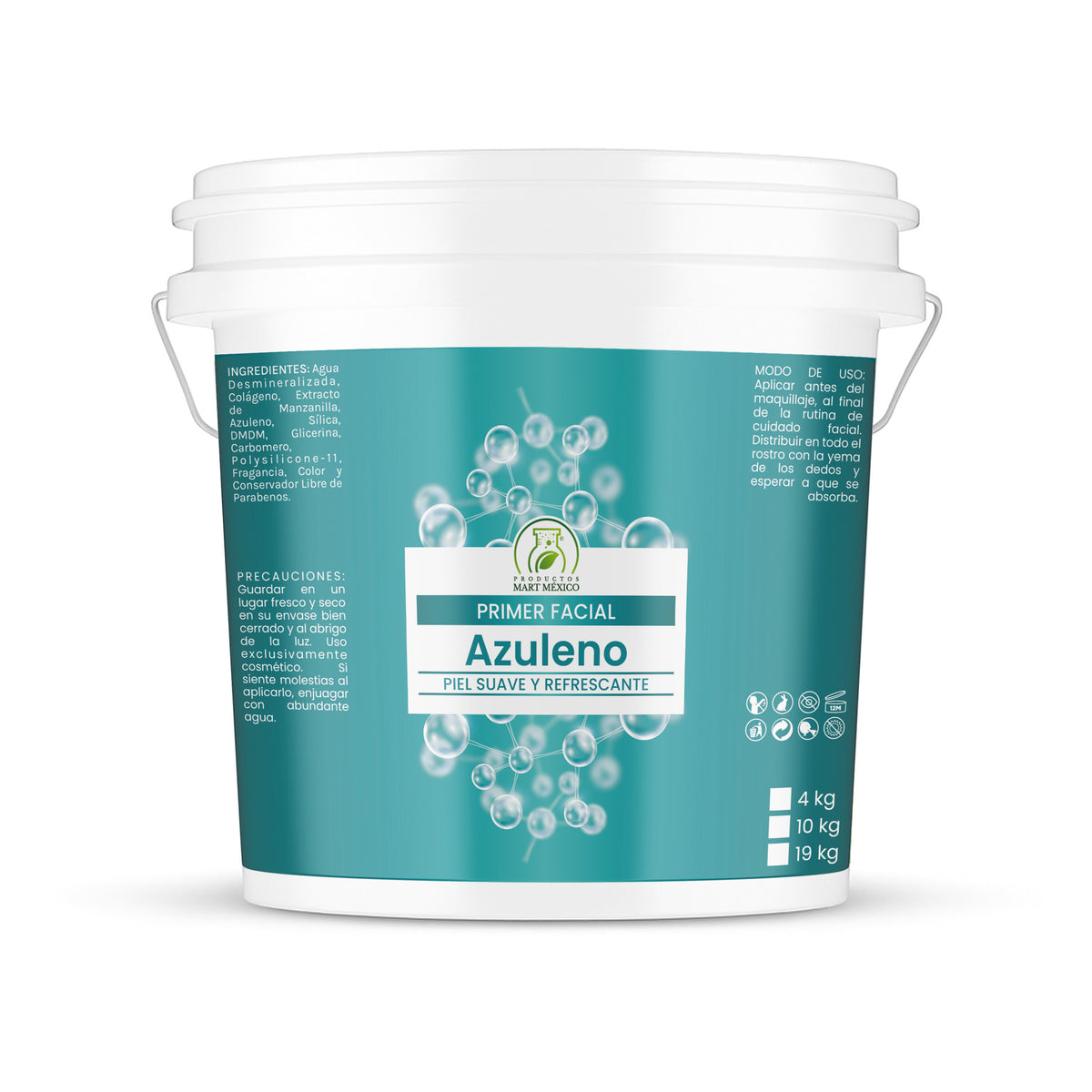 Primer hidratante de azuleno