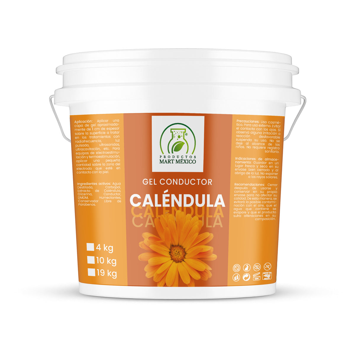 Gel conductor de caléndula aparatología