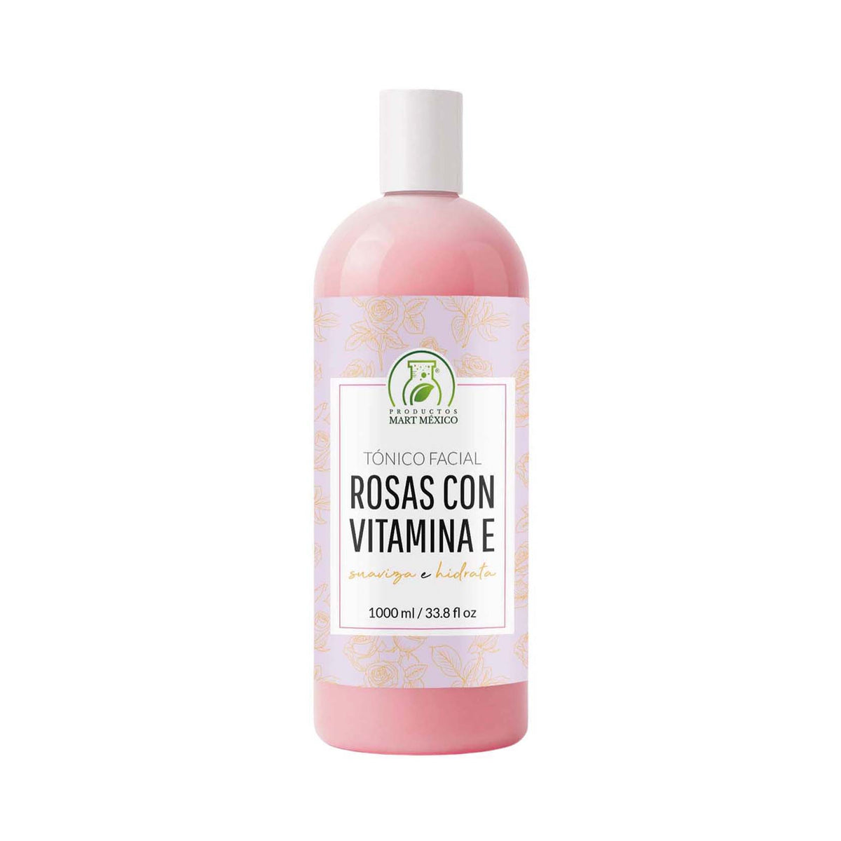 Tónico facial hidratante de rosas con vitamina E