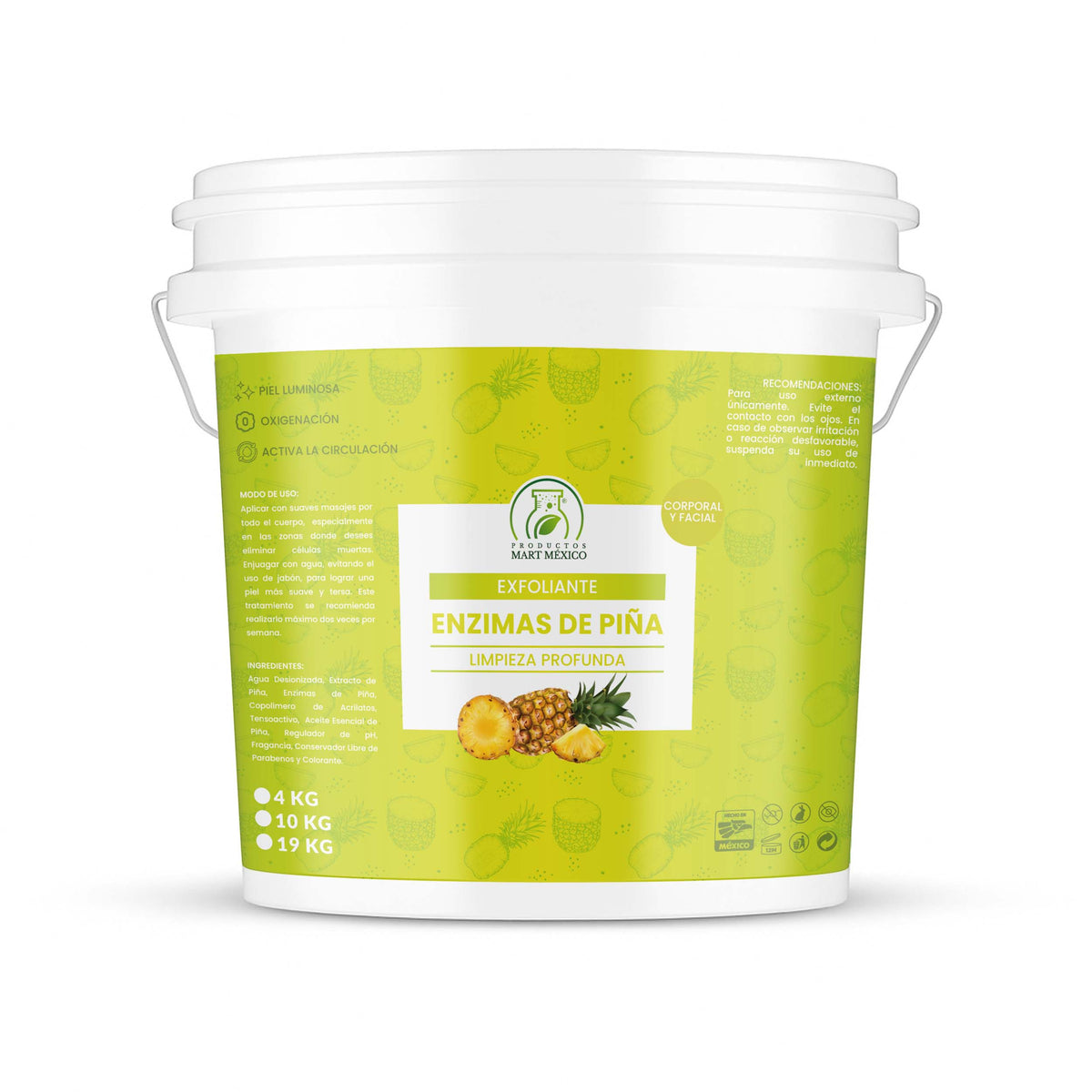 Exfoliante corporal con enzimas de piña