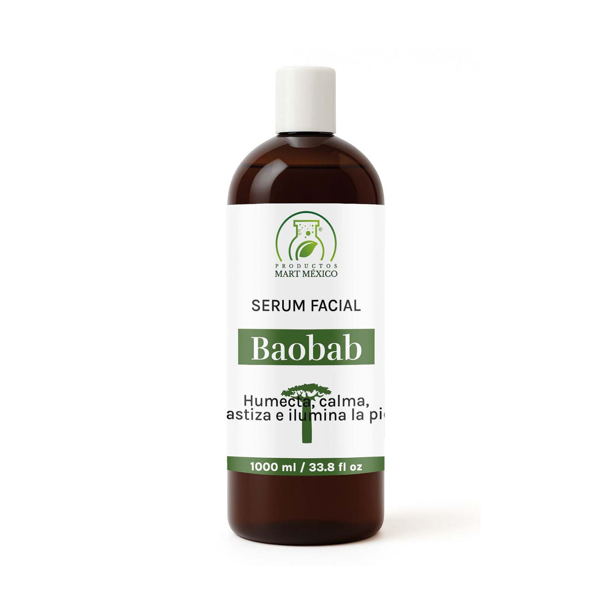 Sérum facial de baobab piel iluminada