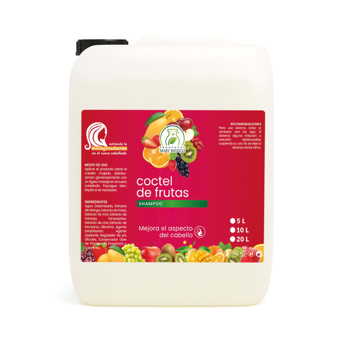 Shampoo capilar coctel de frutas