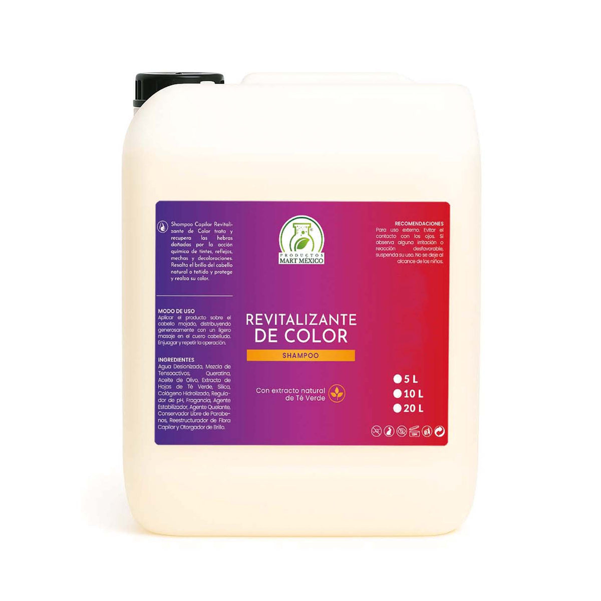 Shampoo capilar revitalizante de color