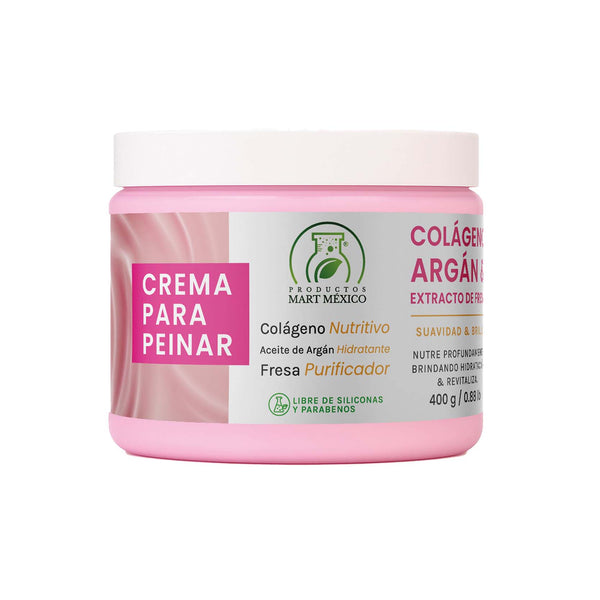 Crema colágeno, argán y extracto de fresa capilar