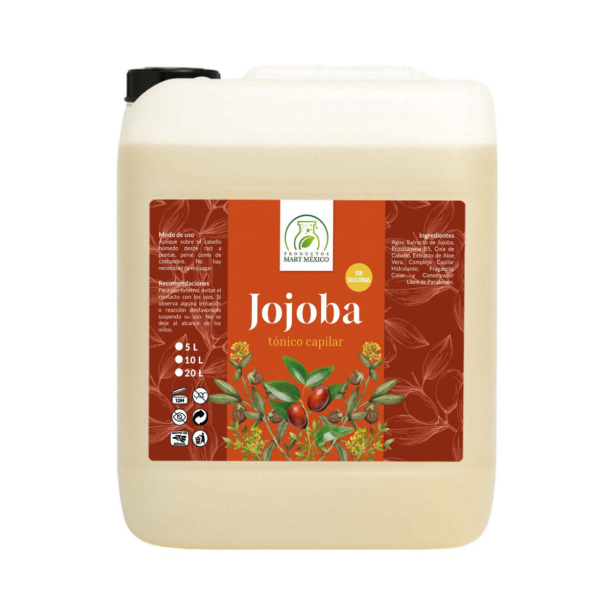 Tónico capilar de jojoba regulador de sebo