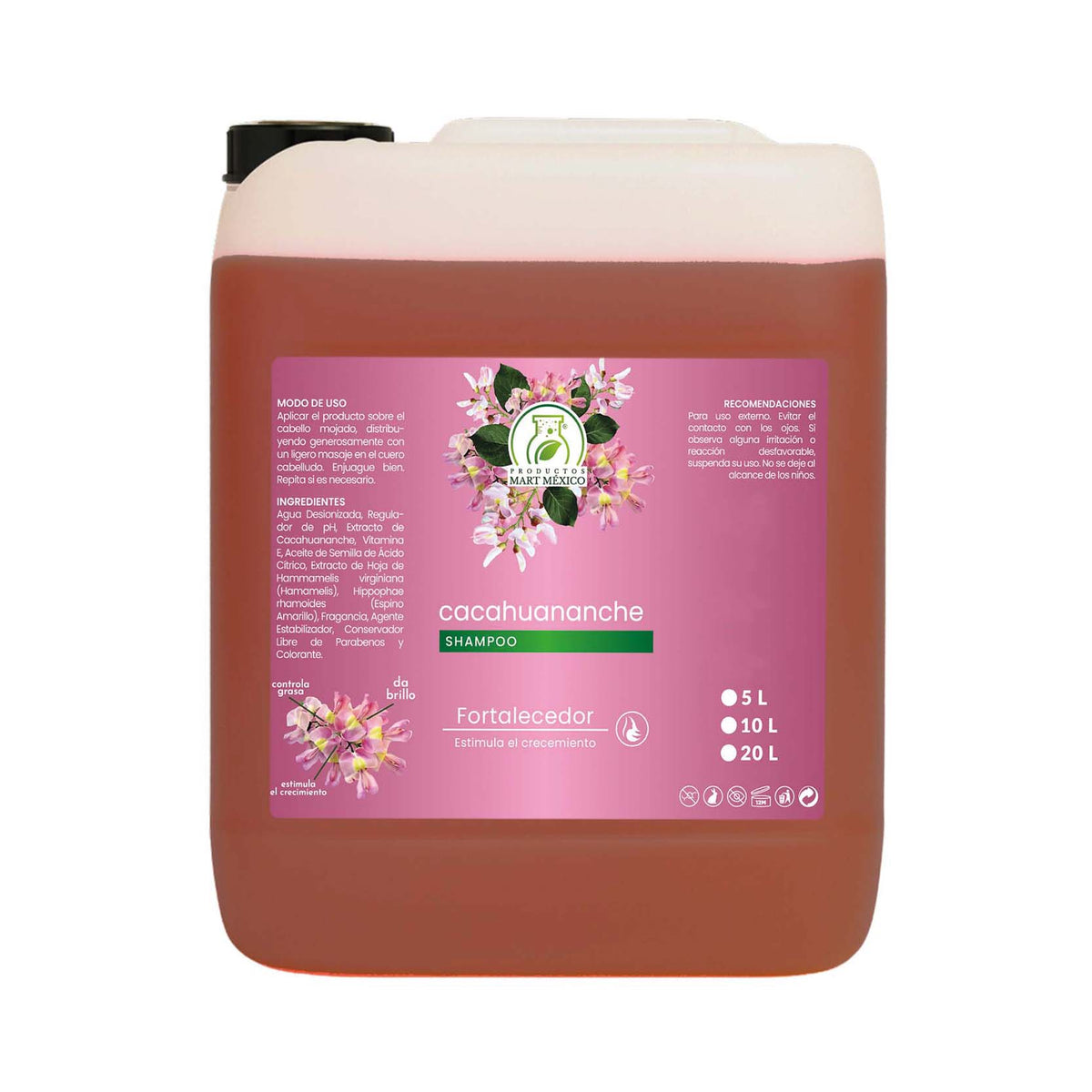 Shampoo extracto de cacahuananche cabello graso