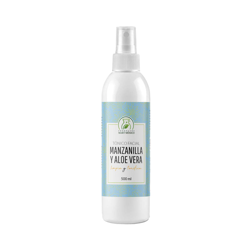 Tónico facial de manzanilla y aloe vera