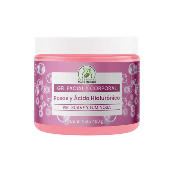 Gel de rosas con ácido hialurónico antiarrugas