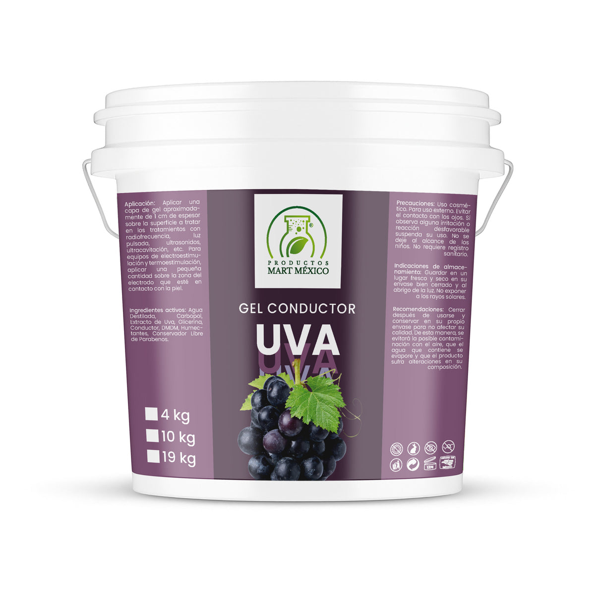 Gel conductor de uva aparatología