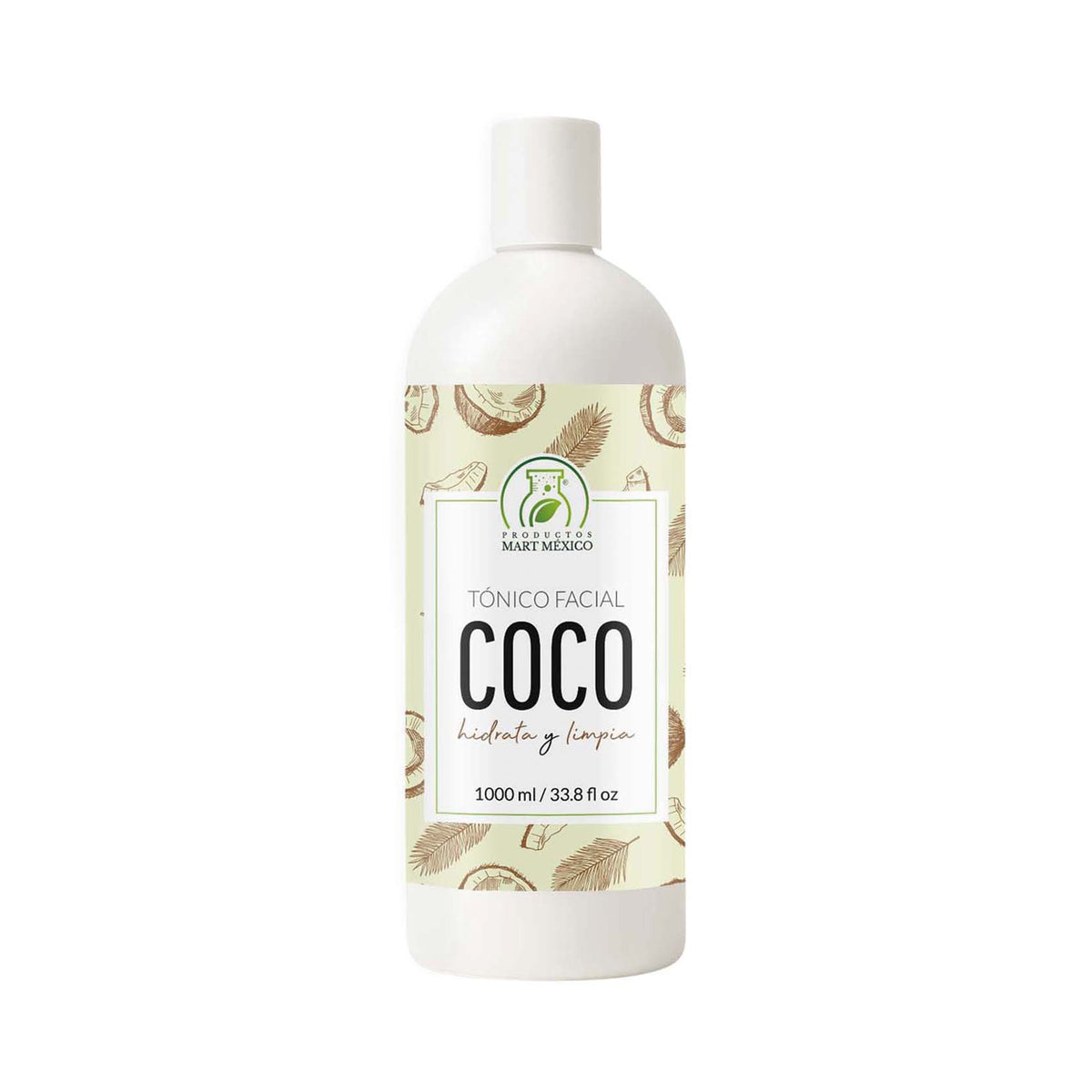 Tónico facial hidratante de coco
