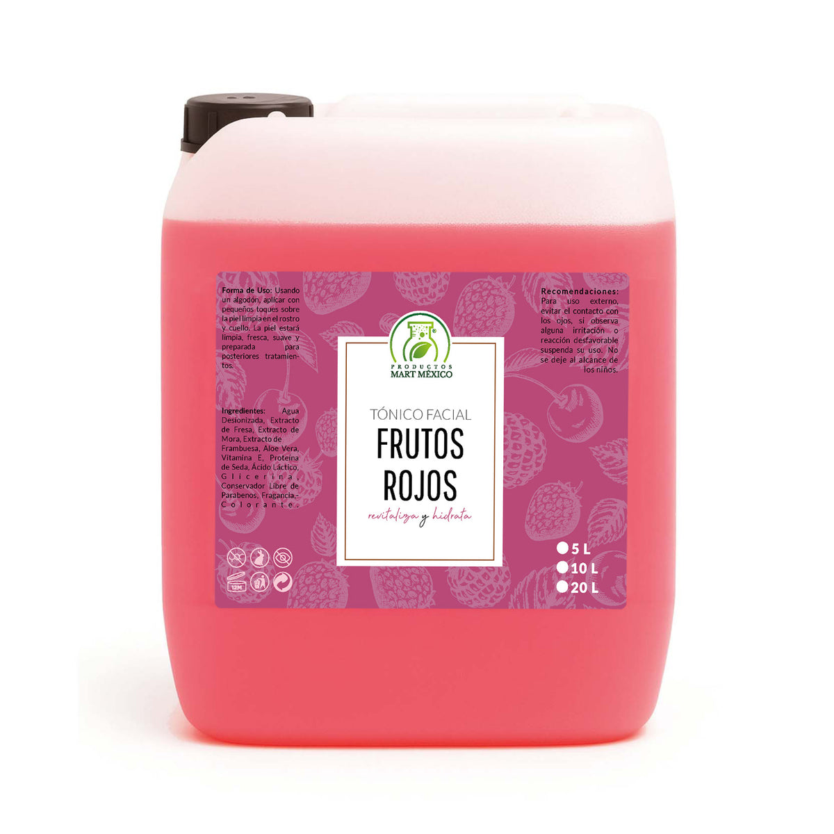 Tónico facial de frutos rojos