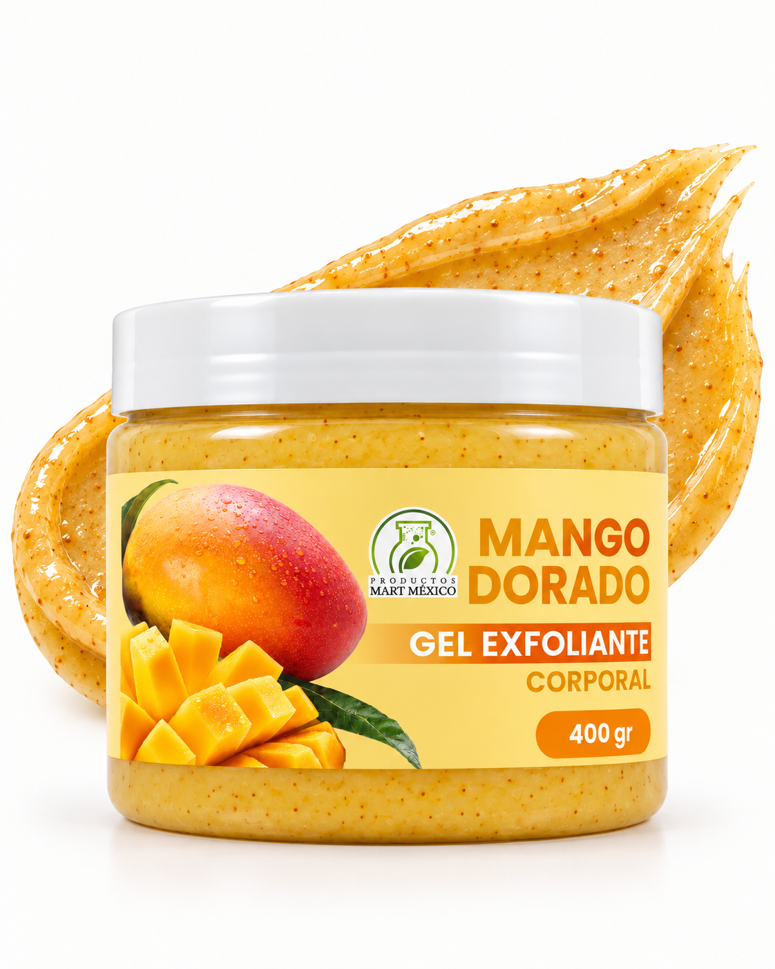 Gel exfoliante mango dorado piel suave y radiante