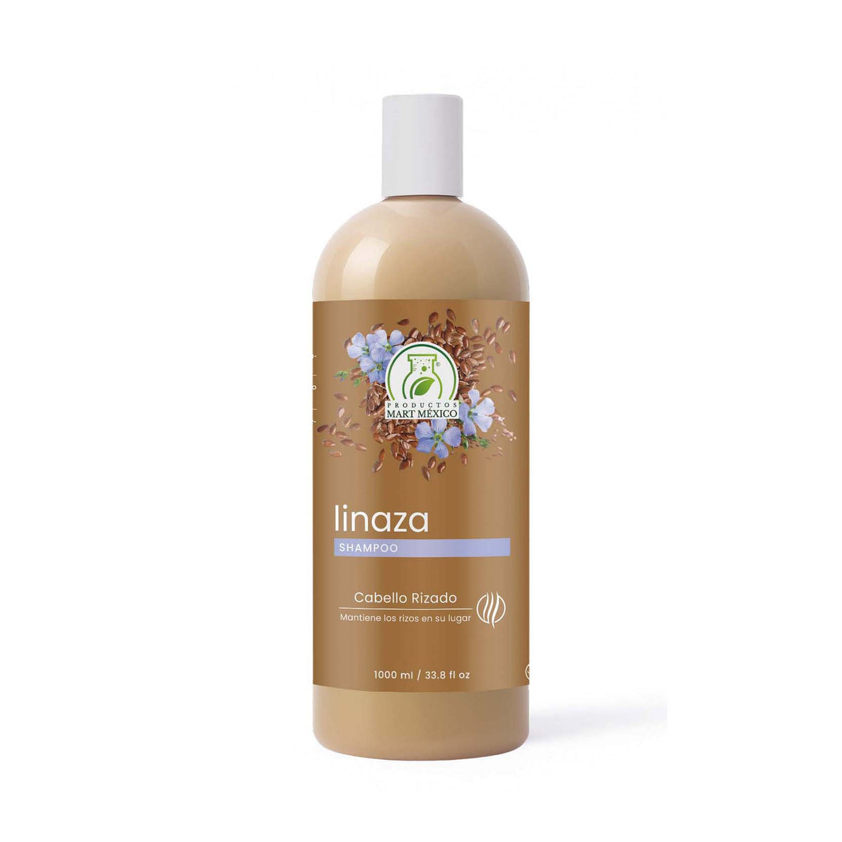 Shampoo extracto de linaza cabello rizado