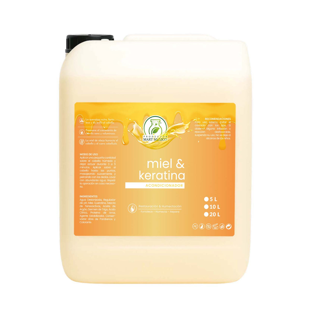 Acondicionador miel y keratina cabello dañado