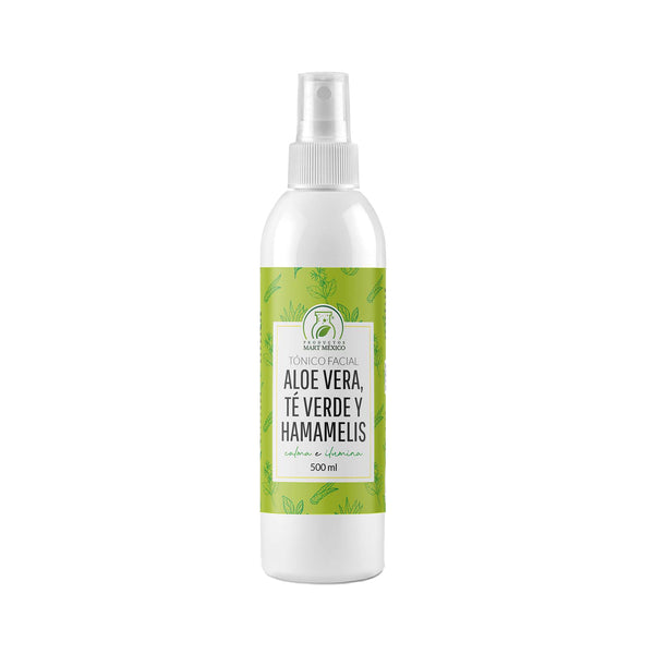 Tónico de aloe vera, té verde y hamamelis